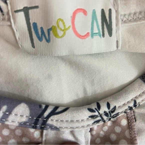 Deer Print Baby Girl Ruffled Romper One Piece Snap Closure Soft Material 6-12M - Picture 10 of 12